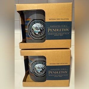 Bundle of 2 NEW Pendleton Olympic National Park ceramic mugs 18 ozs